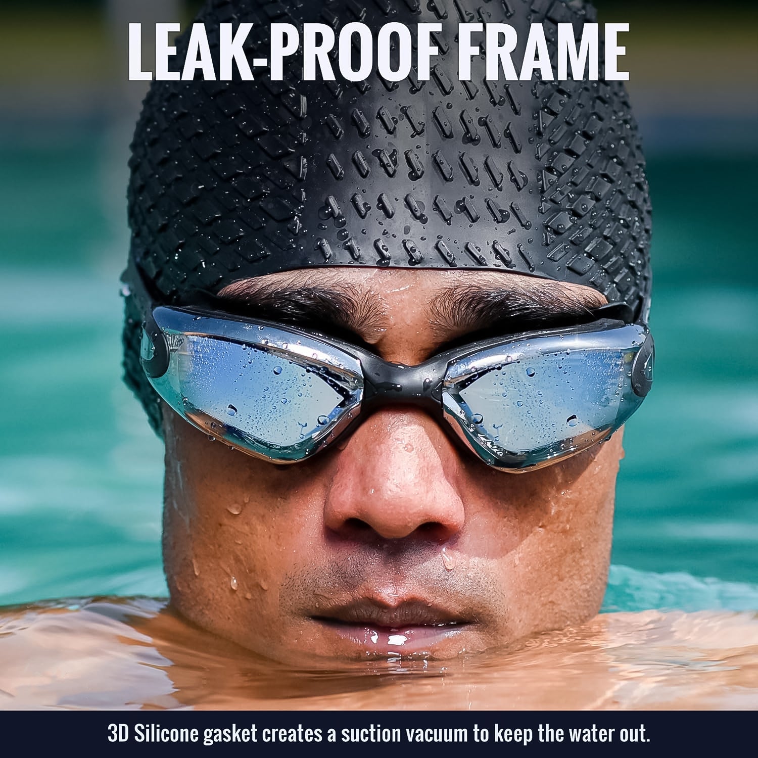 Knx Professional Anti-Fog UV Protection Swimming Goggles with Mirrored Lenses and Earplugs Knx Professional Anti-Fog UV Protection Swimming Goggles with Mirrored Lenses and Earplugs
